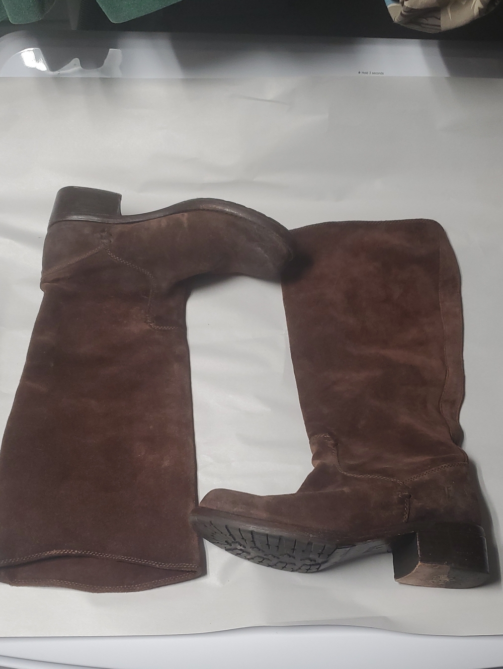 Frye Elena Pull-on Tall Brown Suede Women's Boots Size 7 Style 76556 Equestrian - Picture 5 of 16